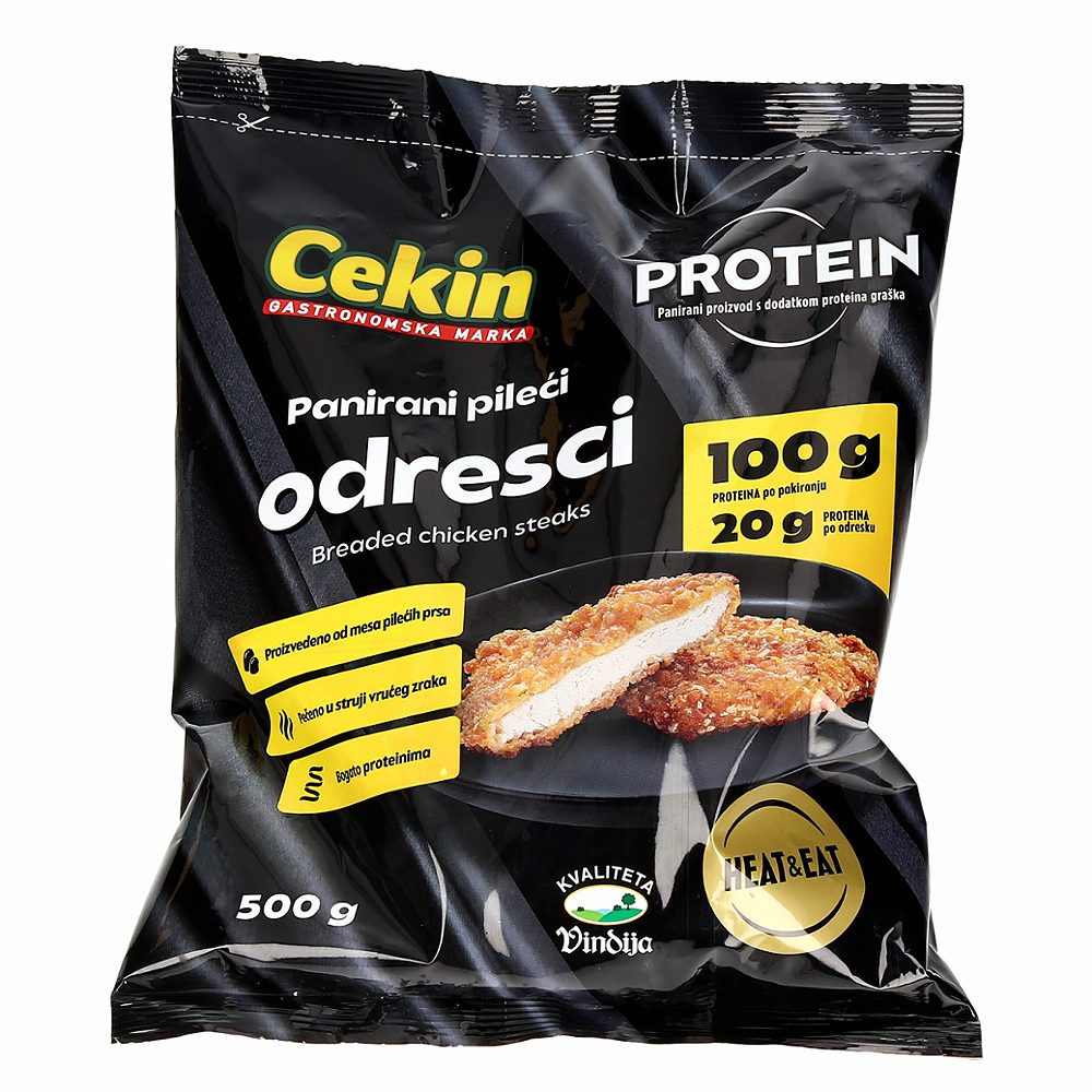 panirani piščančji zrezki, cekin, vindija, 500g