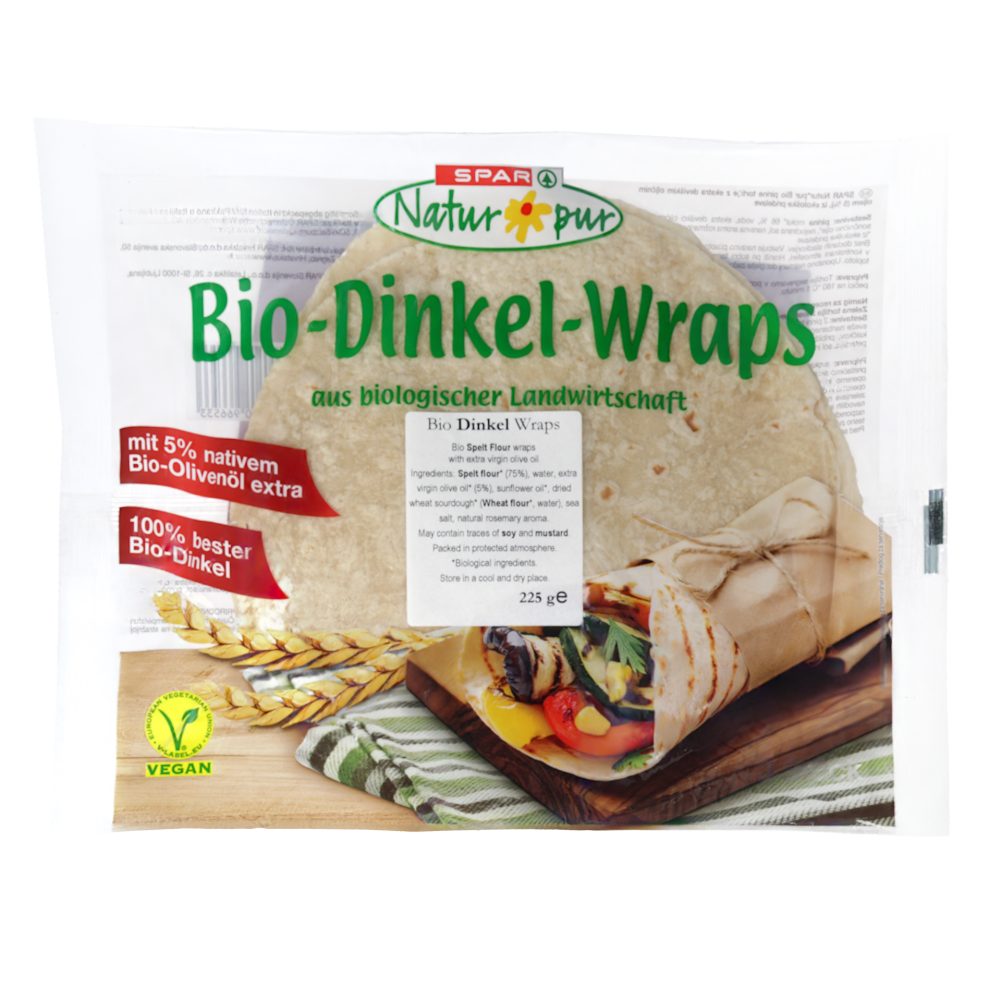 BIO PIRINE TORTILJE, SPAR NATUR*PUR, 225G