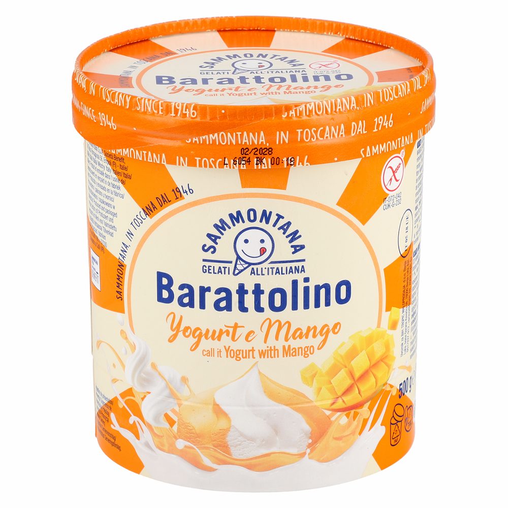 sladoled z jogurtom in mangom barattolino