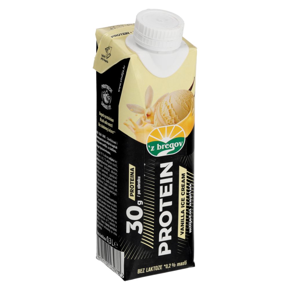 PROTEINSKI NAPITEK VANILIJA IN ICE CREAM, Z BREGOV, 300ML