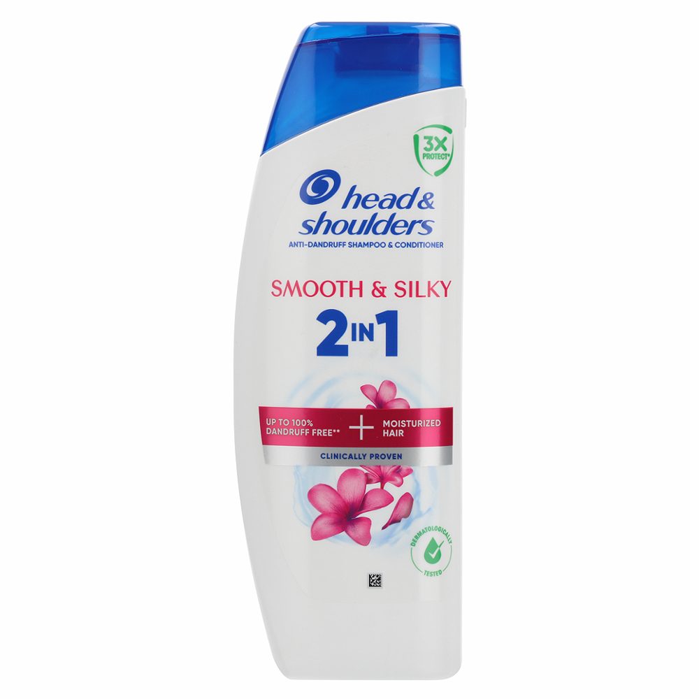 šampon za lase, smooth&silky 2v1, head & shoulders, 400ml