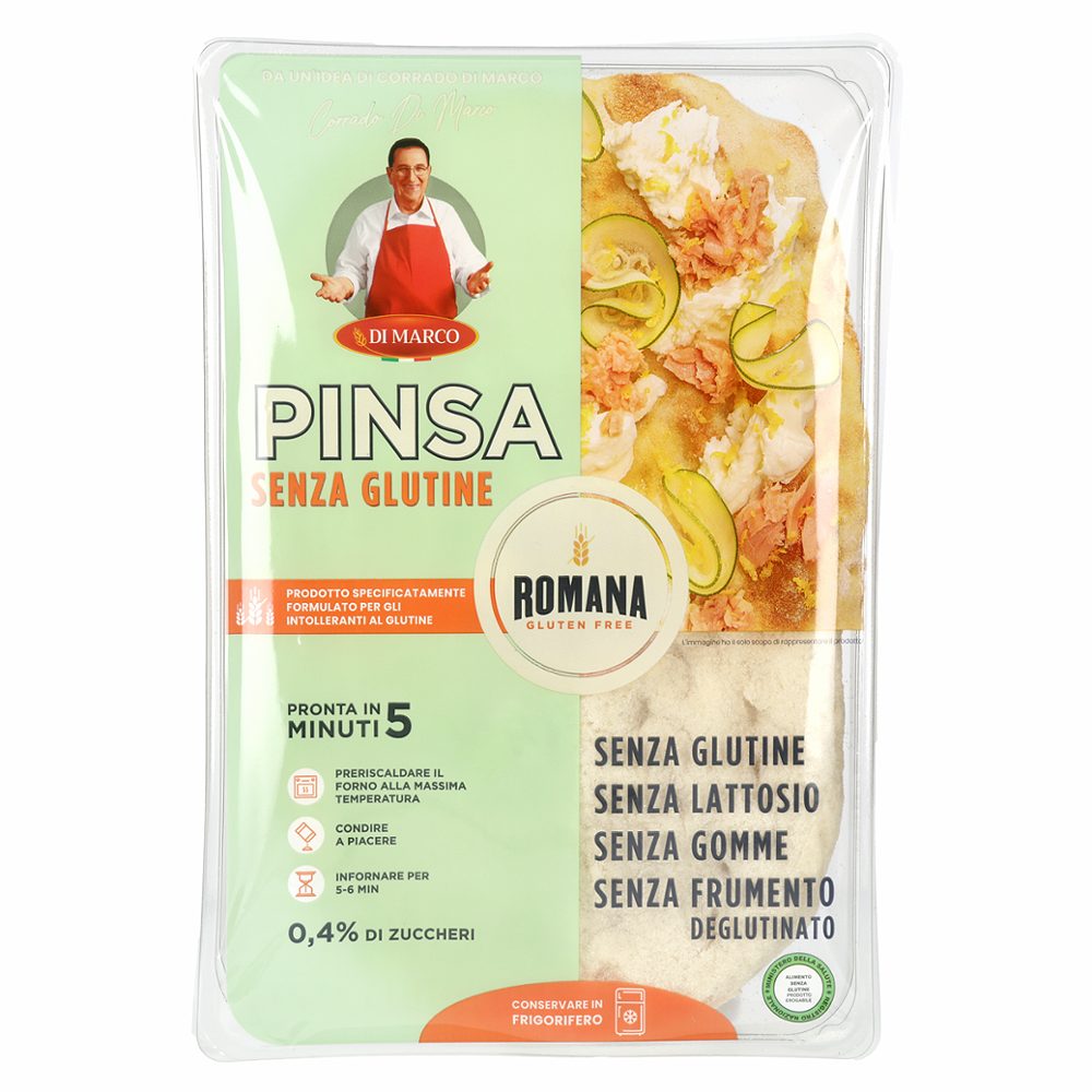 predpečeno testo pinsa romana, brez glutena, di marco, 280g