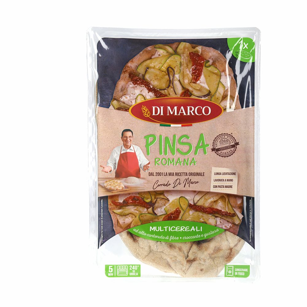 predpečeno testo pinsa romana, polnozrnato, di marco, 230g