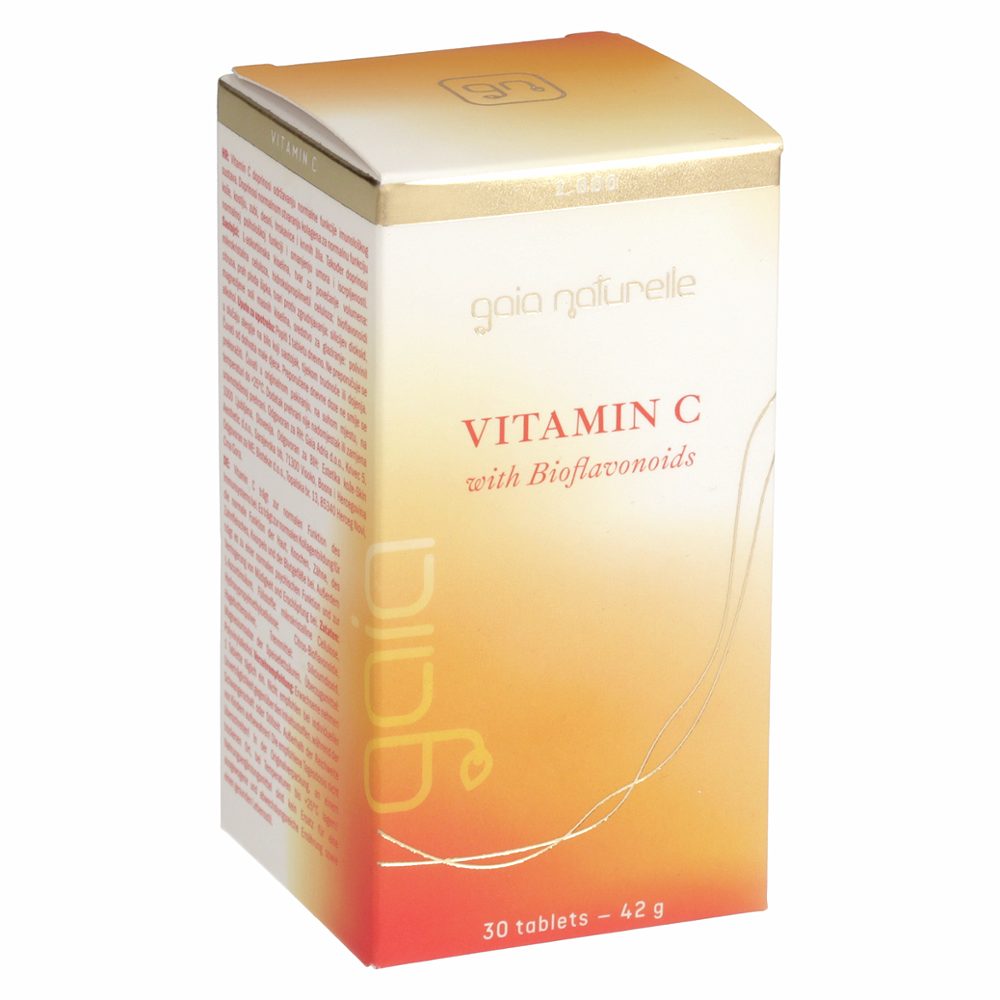 vitamin c 1000 mg in bioflavonoidi, gaia naturelle, 42g, 30/1