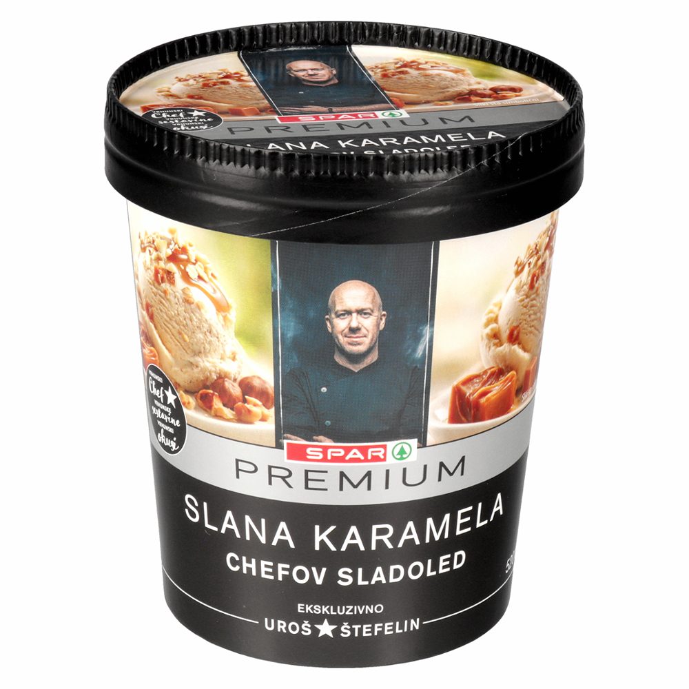 sladoled slana karamela, uroš štefelin, spar premium, 520g