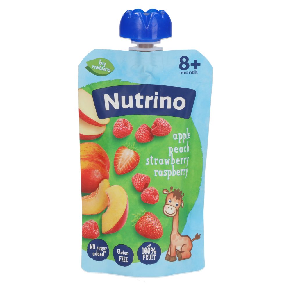 SADNA KAŠA JABOLKO, BRESKEV, JAGODA IN MALINA, NUTRINO BABY, 100G