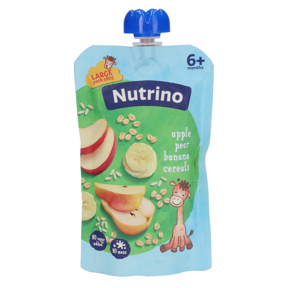 SADNA KAŠA Z JABOLKO, HRUŠKO, BANANO IN ŽITA, NUTRINO BABY, 180G