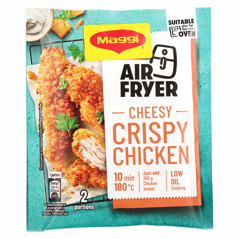 mešanica v prahu s sirom za pripravo piščanca v air fryer, maggi, 44g