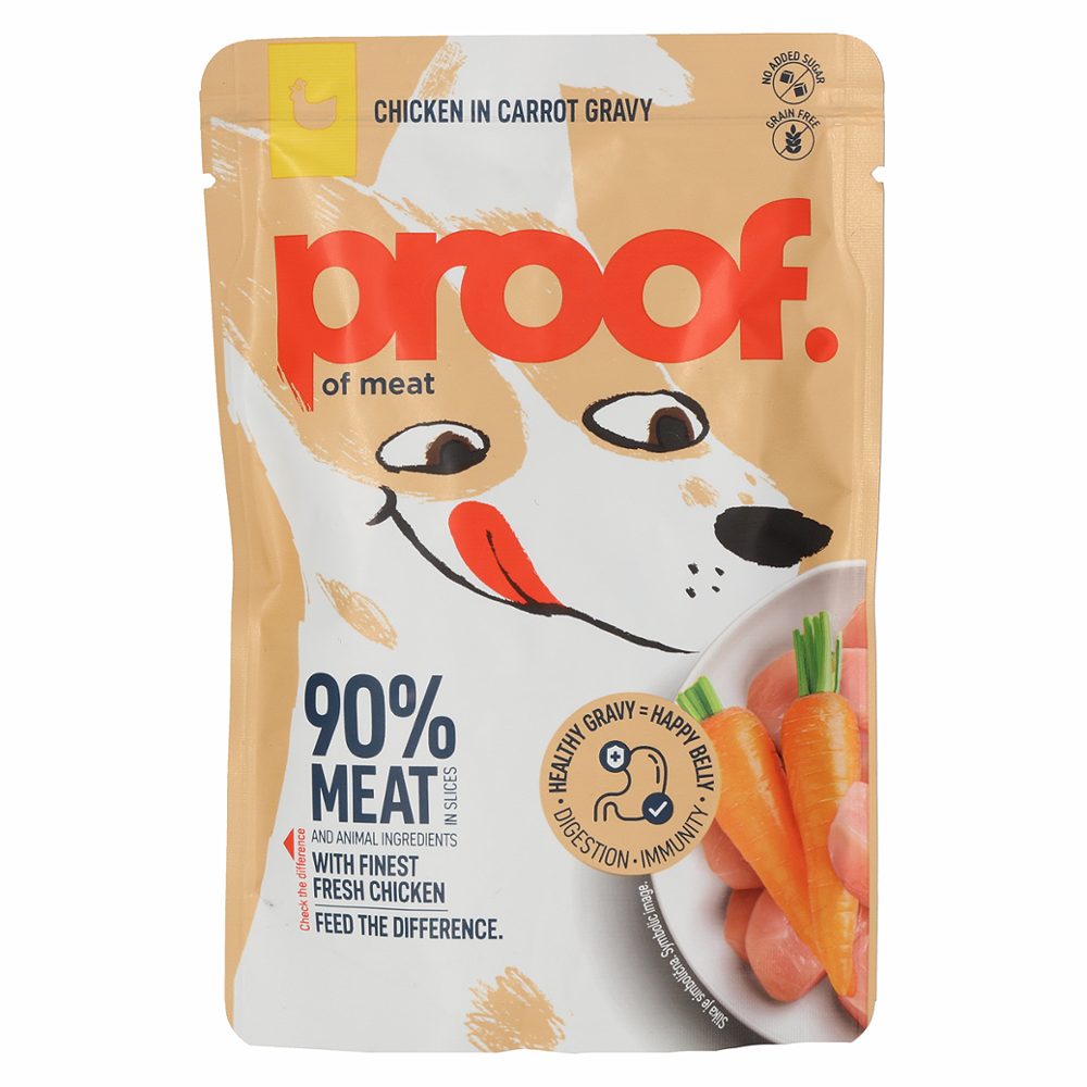 mokra hrana za pse piščanec z korenjem v omaki, proof, 100g