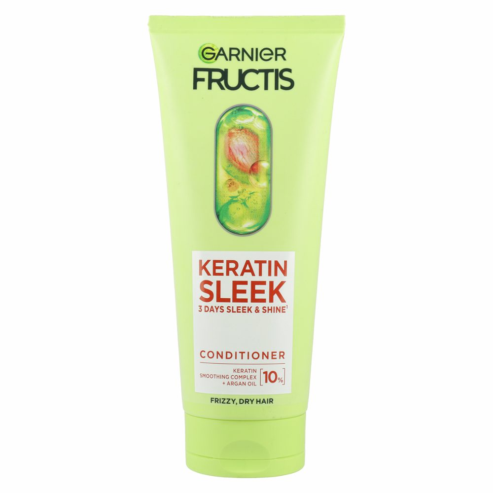 balzam za suhe lase, keratin sleek, fructis, garnier, 200ml