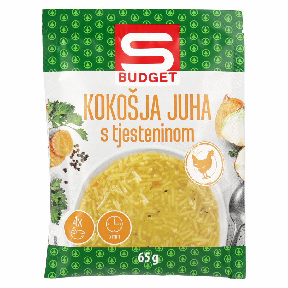 piščančja juha , s-budget, 65g