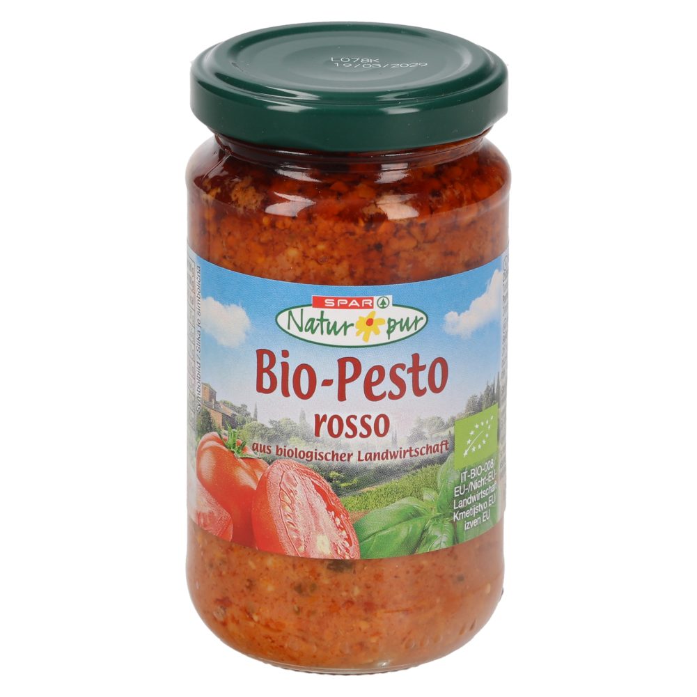 BIO PESTO S SUŠENIMI PARADIŽNIKI, SPAR NATUR PUR, 190G