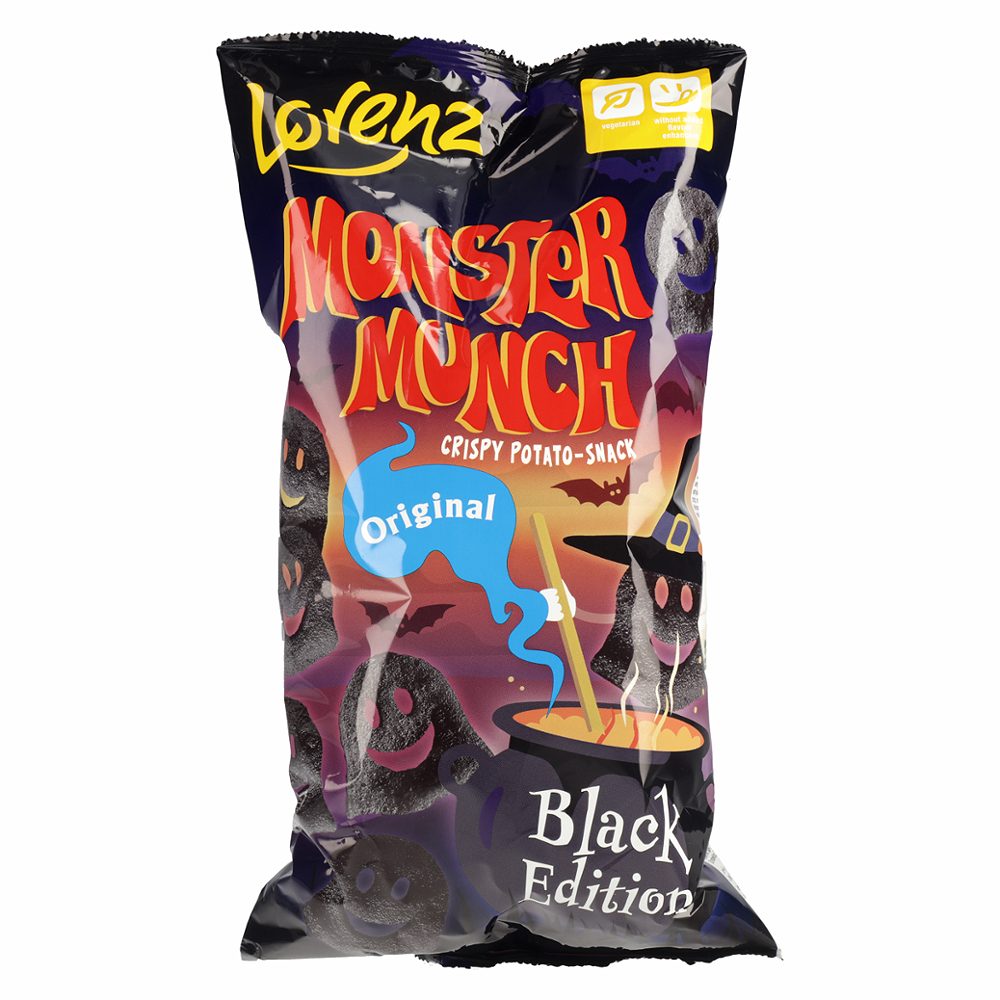 čips duhovi monster munch black, lorenz, 75g