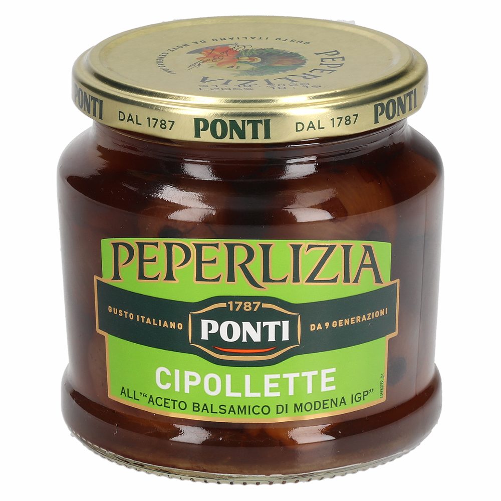 vložene čebulice v balzamičnem kisu iz modene peperlizia, ponti, 350g