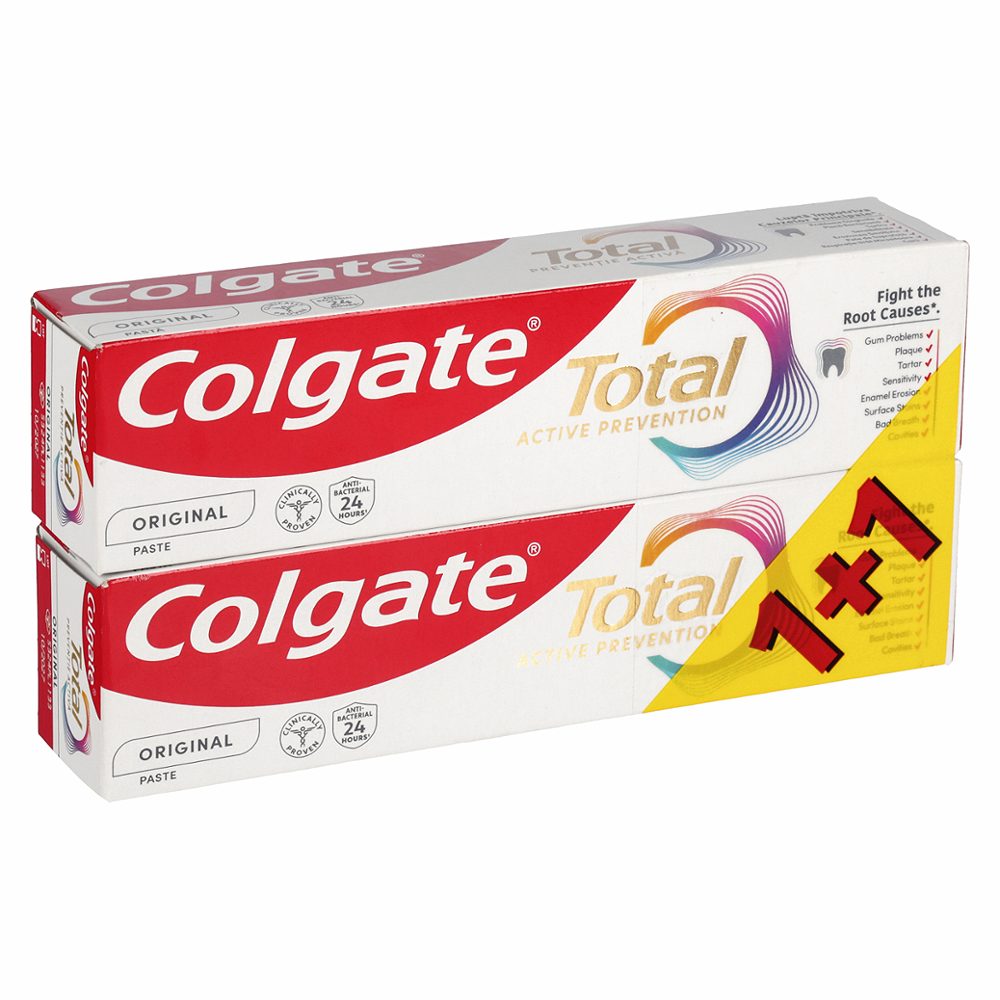zobna pasta total original, colgate, 100ml, 2/1, 1+1 gratis