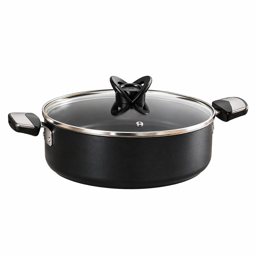 kozica z dvema ročajema in pokrovom excellence, tefal, 28cm, 1/1