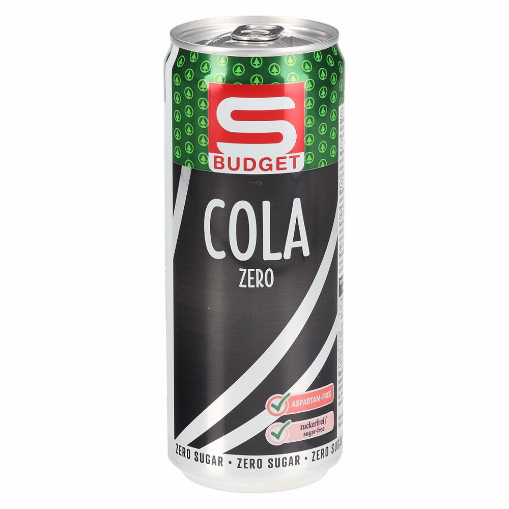 gazirana pijača brez sladkorja, cola zero, s-budget, 0,33l