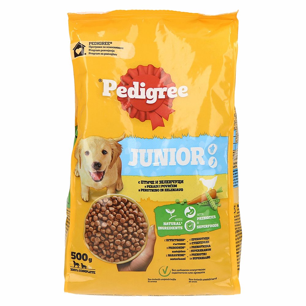 briketi za pse piščanec in zelenjava junior vital protection, pedigree, 500g