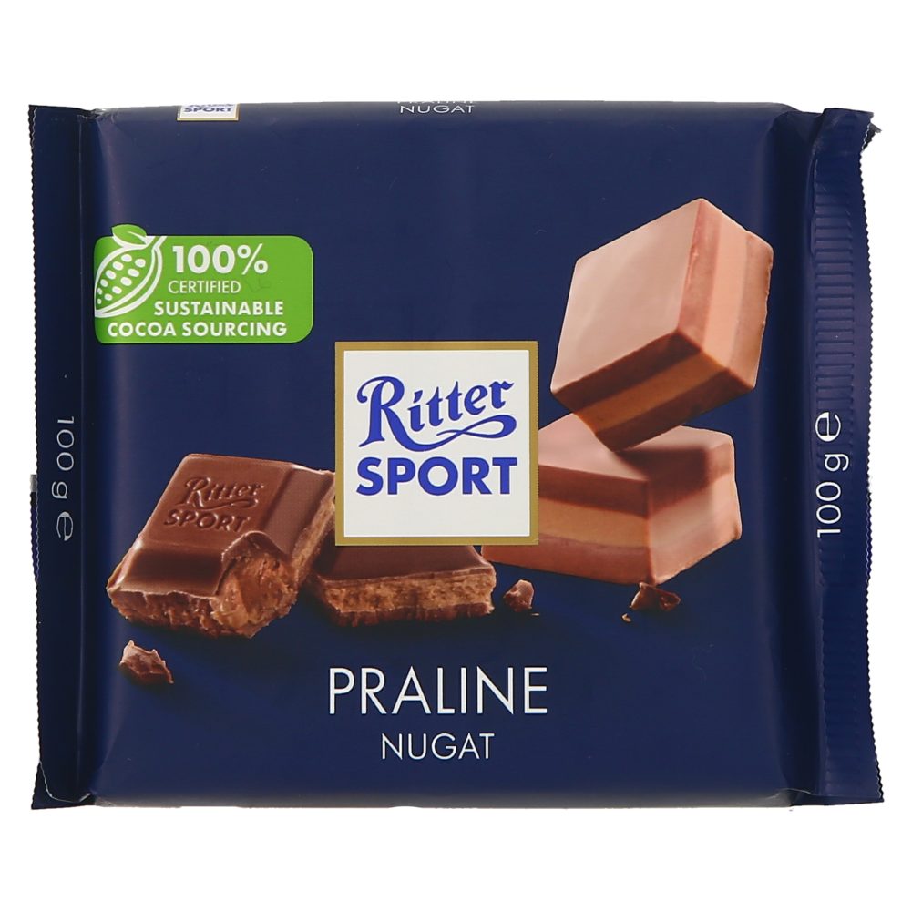 ČOKOLADA PRALINE NUGAT, RITTER SPORT, 100G | SPAR Online