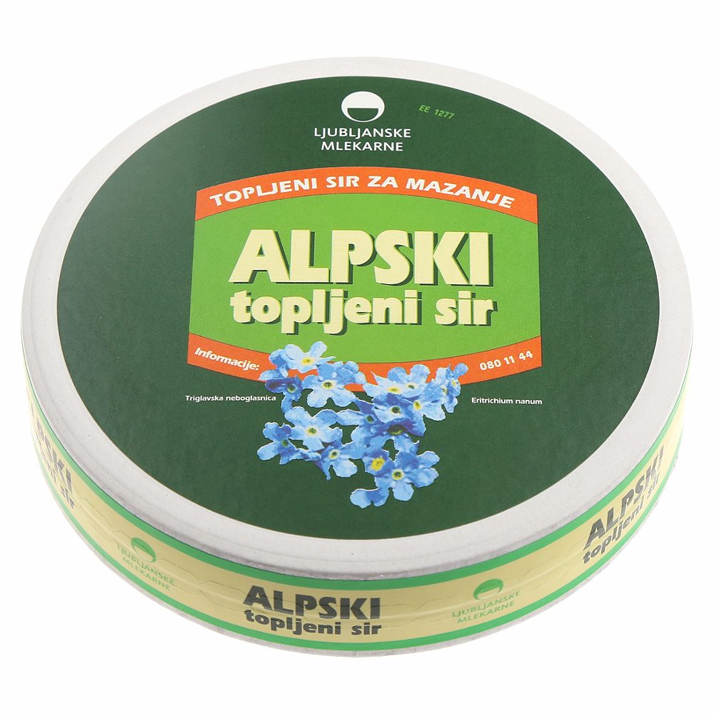 alpski topljeni sir za mazanje, ljubljanske m., 140g